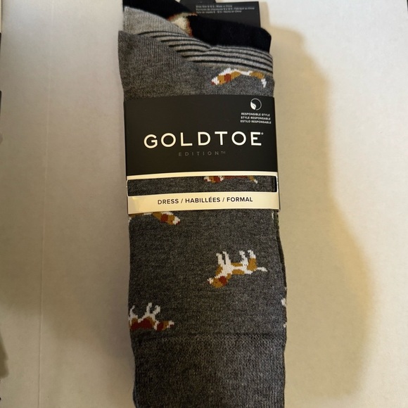 GoldToe Edition Mens Dogs Crew Socks Assorted, 3 Pack - Picture 6 of 6